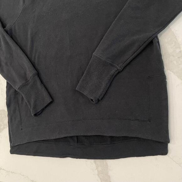 Athleta Coaster Luxe Recover Crewneck Sweatshirt Women's Small Petite Black Cozy - Picture 2 of 9